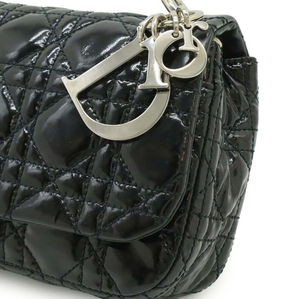 CHRISTIAN DIOR Black Leather Shoulder Bag - Picture 9 of 10